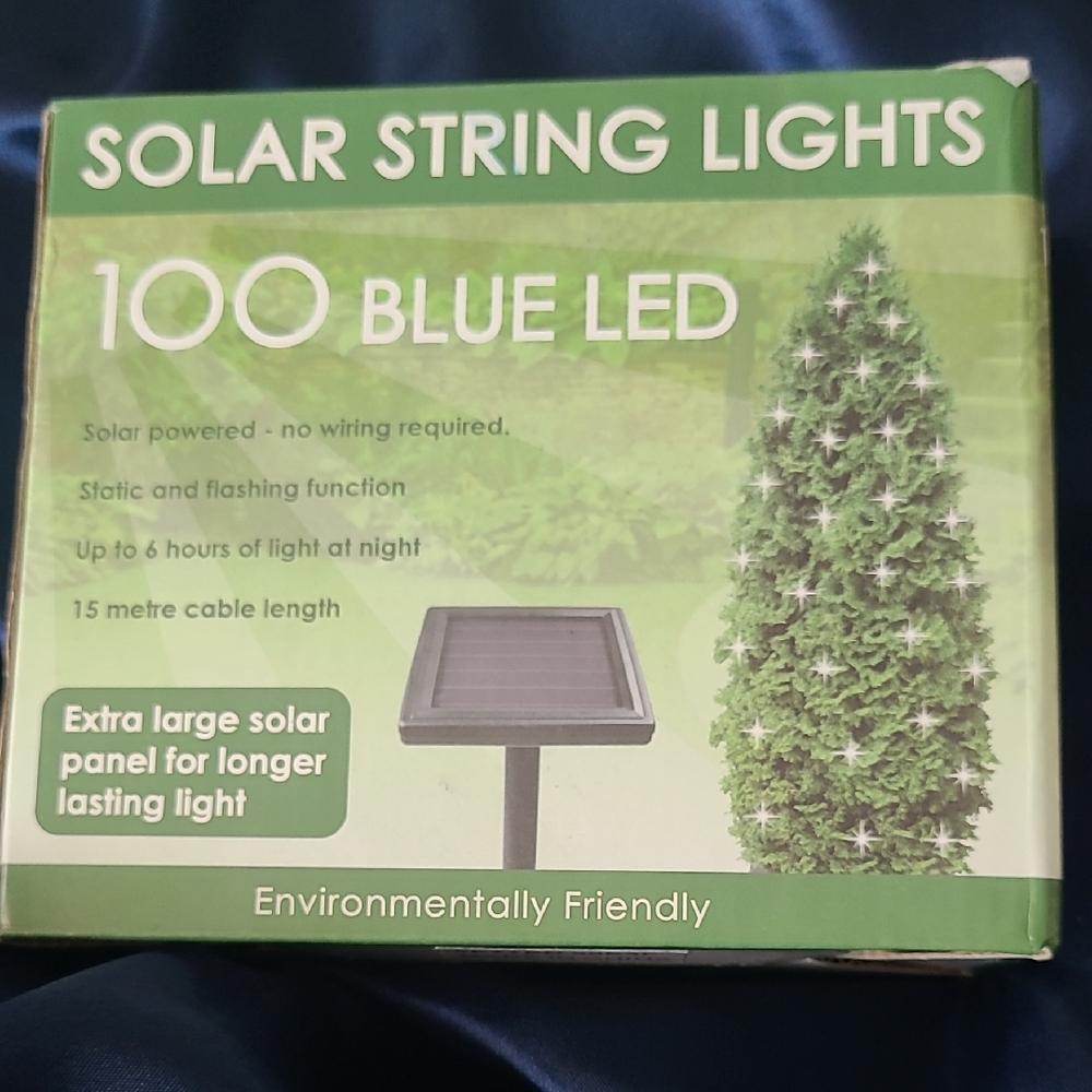 Solar String Lights with 100 Blue LED